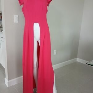 Elegant Pink Maxi Dress